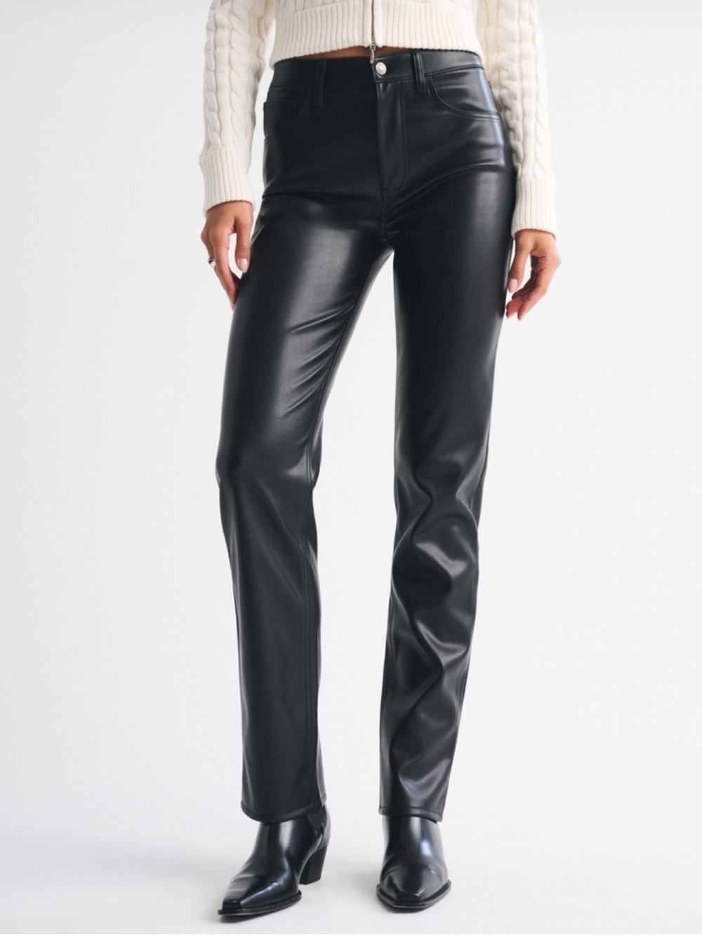 Abercrombie 90s Vegan Leather Pants